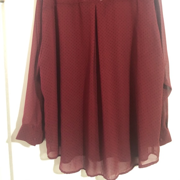 Burgundy Long Sleeve button up shirt - Picture 4 of 4